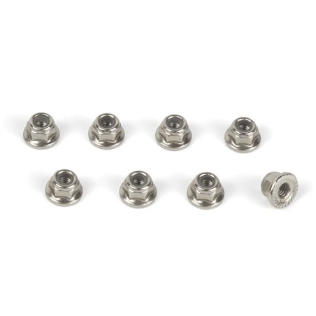 Flanged Lock Nut M4 (8pcs)