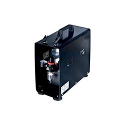 Airbrush compressor with tank and cover