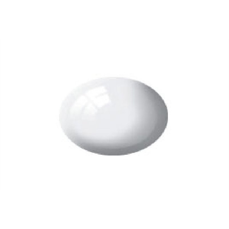 Gloss White (RAL 9010) Aqua Color Acrylic - 18ml