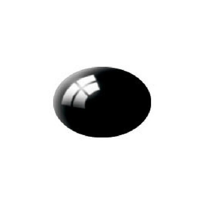 Gloss Black (RAL 9005) Aqua Color Acrylic - 18ml