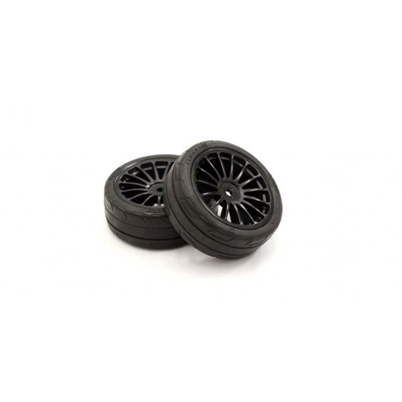 Pre-Glued Tyres 15 Spokes Black Wheels 1:10 Fazer 2.0 (2) Medium