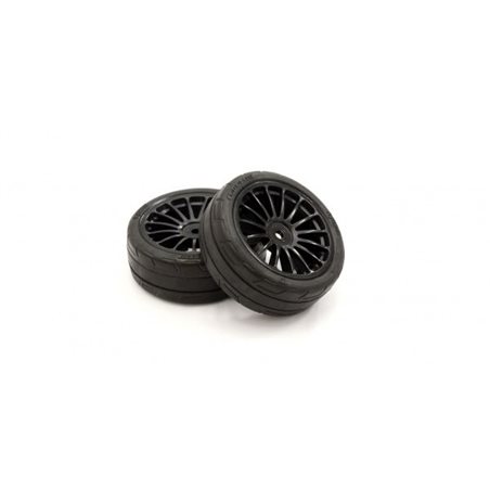 Pre-Glued Tyres 15 Spokes Black Wheels 1:10 Fazer 2.0 (2) Medium