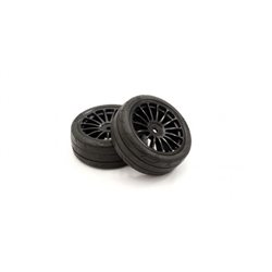 Pre-Glued Tyres 15 Spokes Black Wheels 1:10 Fazer 2.0 (2) Medium