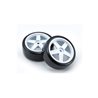 Pre-Glued Drift Tyres FZ02 5-Spoke White 1:10 Fazer 2.0 (2) 