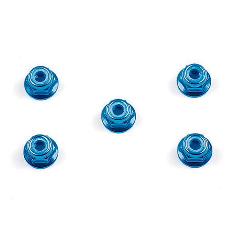 4mm flange lock nut blue