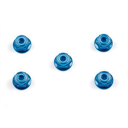 4mm flange lock nut blue