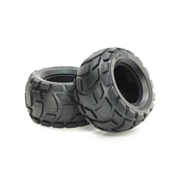 Round Block Rear Bubble Tires (Soft/2pcs.)