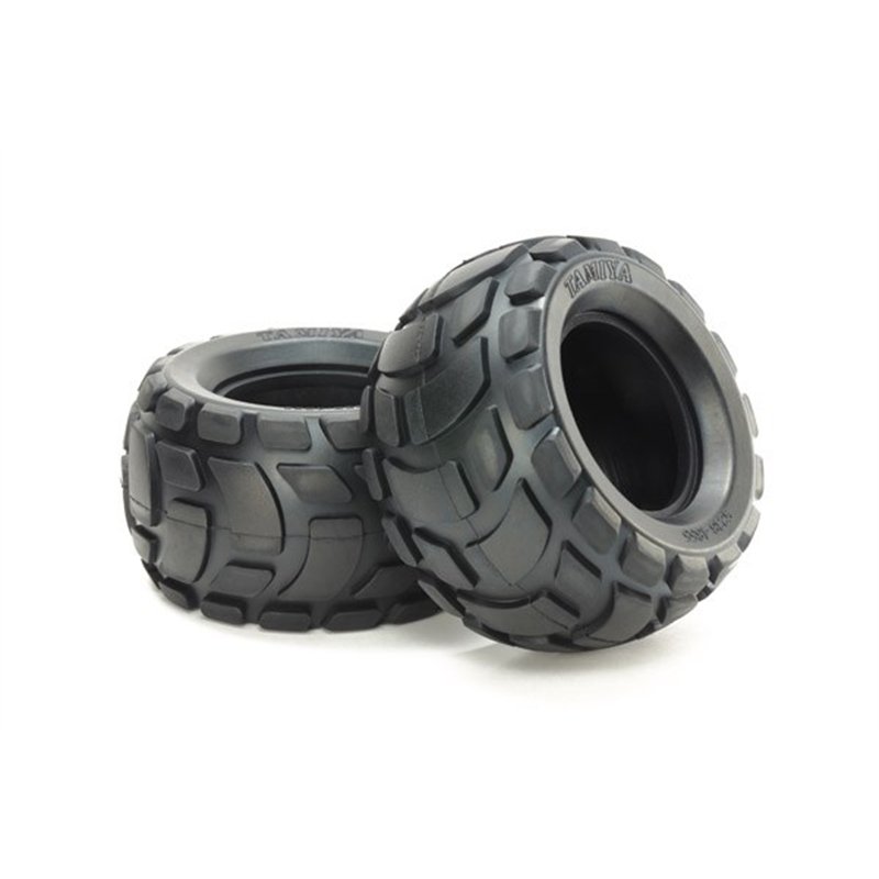Round Block Rear Bubble Tires (Soft/2pcs.)