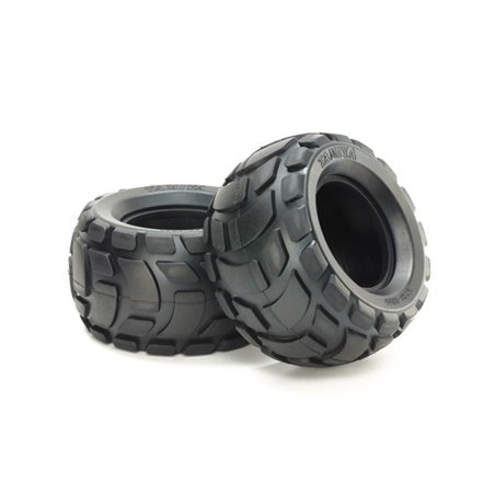 Round Block Rear Bubble Tires (Soft/2pcs.)