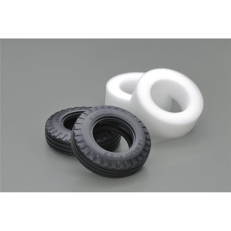 Ribbed "Rough Ride" Tires (w/Inner Sponge, 2pcs.)