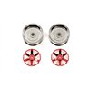 2pc 6spk Red Whl 26mm Off+4
