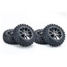 Inferno Neo 3.0 Glued on gun metal rim Tyres (4) (Unpackaged)