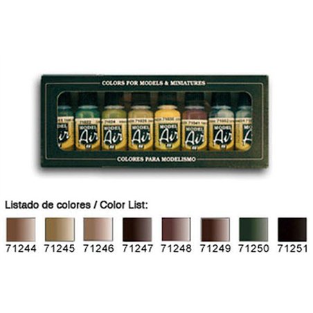 AFV color series, Umtarnfarben 8x17ml