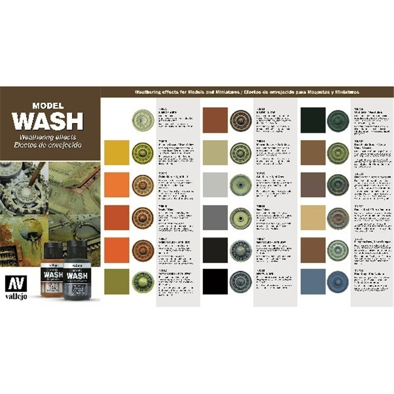 Color chart: Model Color Wash