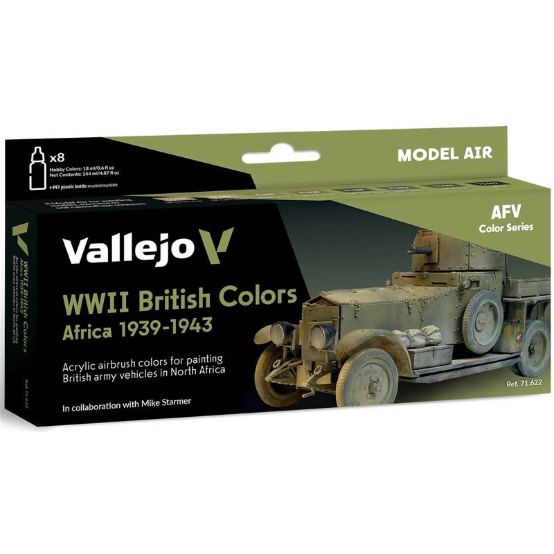 WWII British Colors Africa 1939-1943 8x18ml