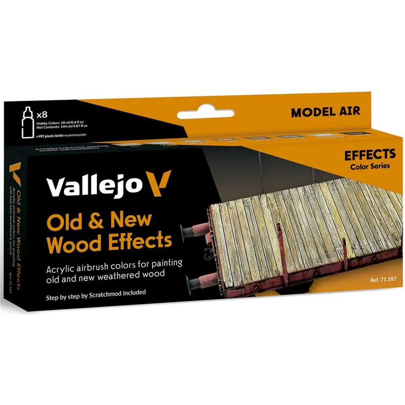 Model Air, Old & New Wood effects, 8x18ml