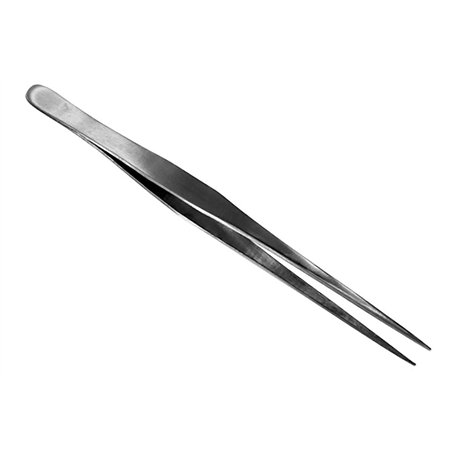 Straight tip stainless steel tweezers (175mm)