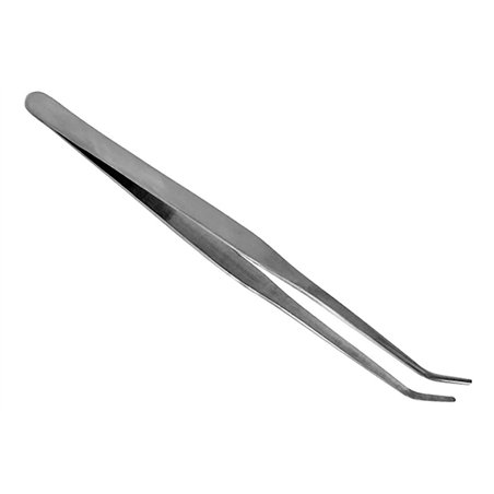 Strong curved stainless steel tweezers (175mm)