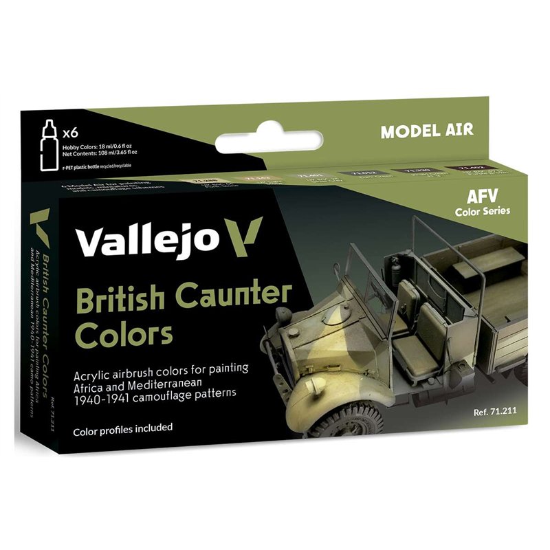 Model Air set British caunter colors 6x18ml