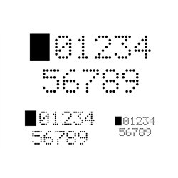 Stencil Digital Numbers