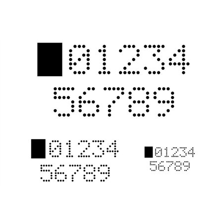 Stencil Digital Numbers