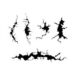 Stencil Cracked Wall