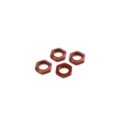 Serrated Wheel Nuts Kyosho Inferno 1:8 (4) Red