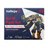 Sci-Fi paint set, 12 ass. game colors + figure