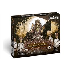 Essential paint set, 12 ass. game colors + figure