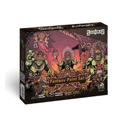 Fantasy paint set,12 ass. game colors + figure
