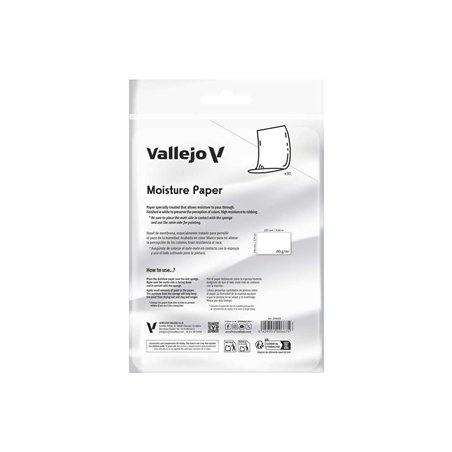 Moisture paper 60g 225x145mm, 30 sheets