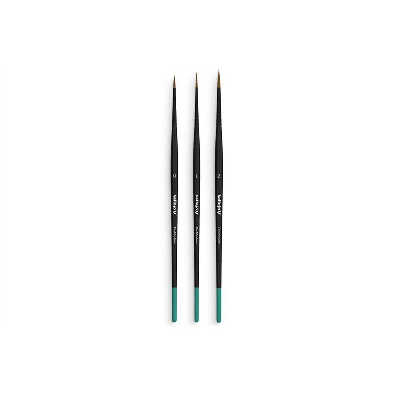 Brush design set natural hair (sizes 0, 1, 2)