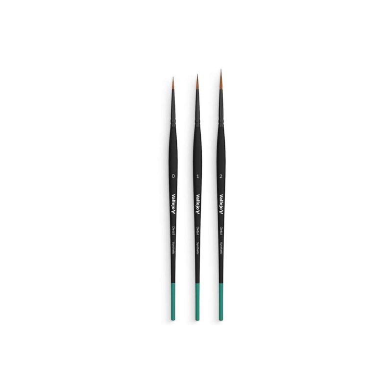 Brush design set synthetic hair (sizes 0, 1, 2)