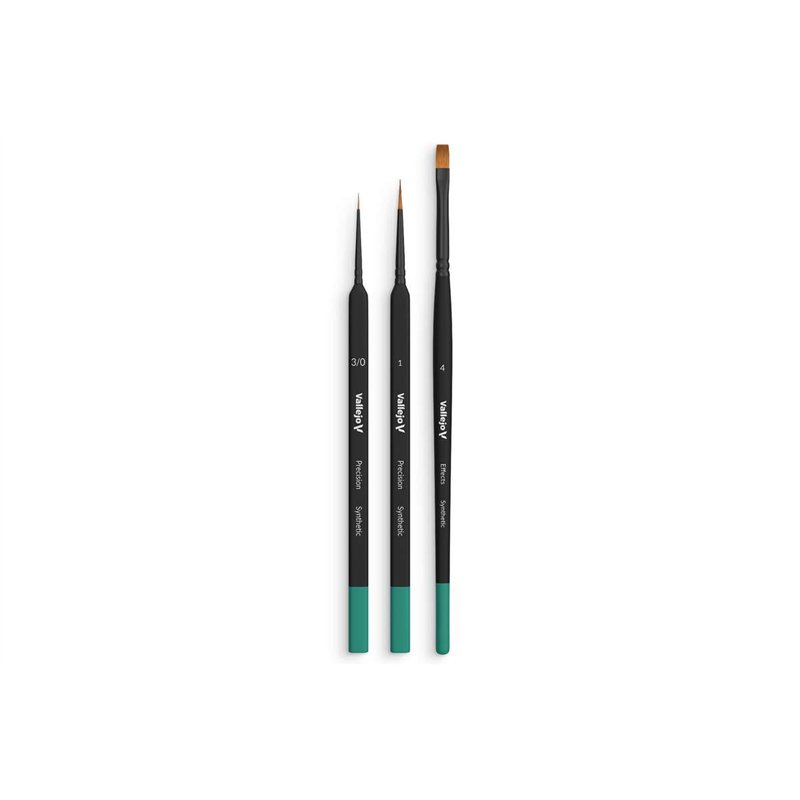 Brush starter set synthetic hair 3pcs ass.