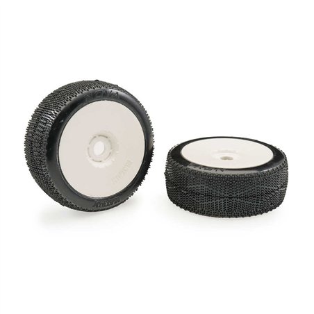Matrix Nova Clay Super Soft 1:8 Buggy Pre-glued White Wheels (2)