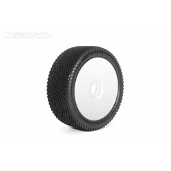 Jetko J Zero COMPOSITE ULTRA SOFT 1:8 Buggy Tyres White Wheels (2)
