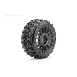 Jetko EX King Cobra 1:8 Rallye Belted Tyre Black Wheels 17mm Hex (2)