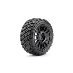 Jetko EX Rockform 1:8 Rallye Belted Tyre Black Wheels 17mm Hex (2)