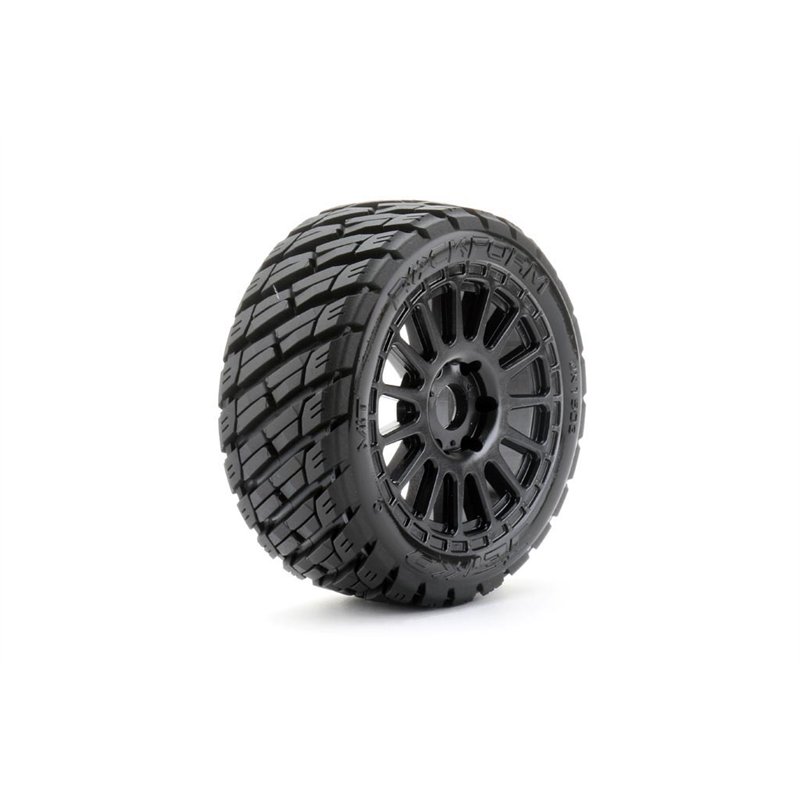 Jetko EX Rockform 1:8 Rallye Belted Tyre Black Wheels 17mm Hex (2)