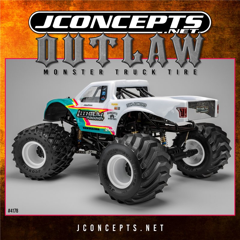 Outlaw - Monster Truck tire - gold compound (Fits - 3377 2.6 x 3.6" MT wheel)
