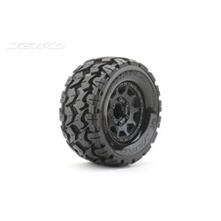 Jetko EX Tyre MT Tomahawk Black Wheel 2.8" Hex 12-14-17mm (2)