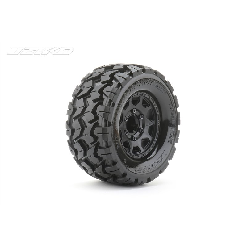 Jetko EX Tyre MT Tomahawk Black Wheel 2.8" Hex 12-14-17mm (2)
