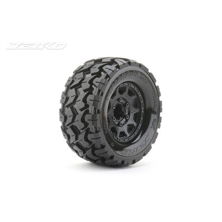 Jetko EX Tyre MT Tomahawk Black Wheel 2.8" Hex 12-14-17mm (2)