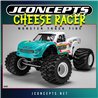 Cheese Racer - Monster Truck tire - blue compound (Fits - 3377 2.6 x 3.6" MT wheel)
