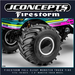 Firestorm Full Cleat Monster Truck tire - blue compound (Fits - #3377 2.6 x 3.6" MT wheel)