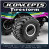 Firestorm Full Cleat Monster Truck tire - blue compound (Fits - #3377 2.6 x 3.6" MT wheel)