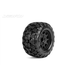 Jetko EX Tyre MT Raptor Black Wheel 2.8" Hex 12-14-17mm (2)