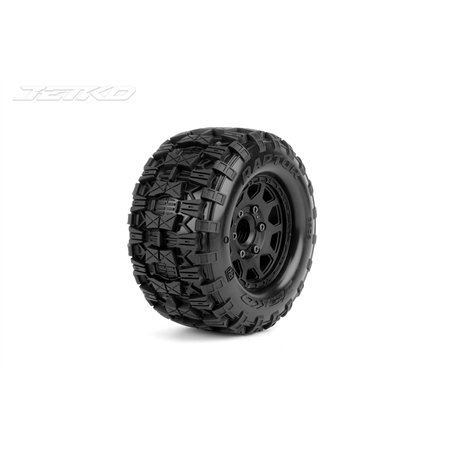 Jetko EX Tyre MT Raptor Black Wheel 2.8" Hex 12-14-17mm (2)