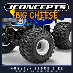 Big Cheese - Monster Truck tire - blue compound (Fits - 3377 2.6 x 3.6" MT wheel)
