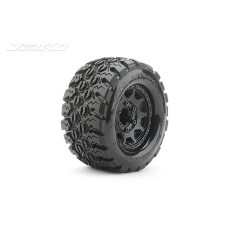 Jetko EX Tyre MT King Cobra Black Wheel 2.8" Hex 12-14-17mm (2)